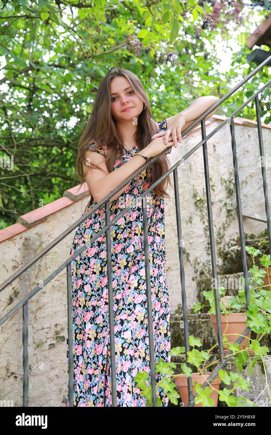 Portrait of a young beautiful woman. Stock Photo