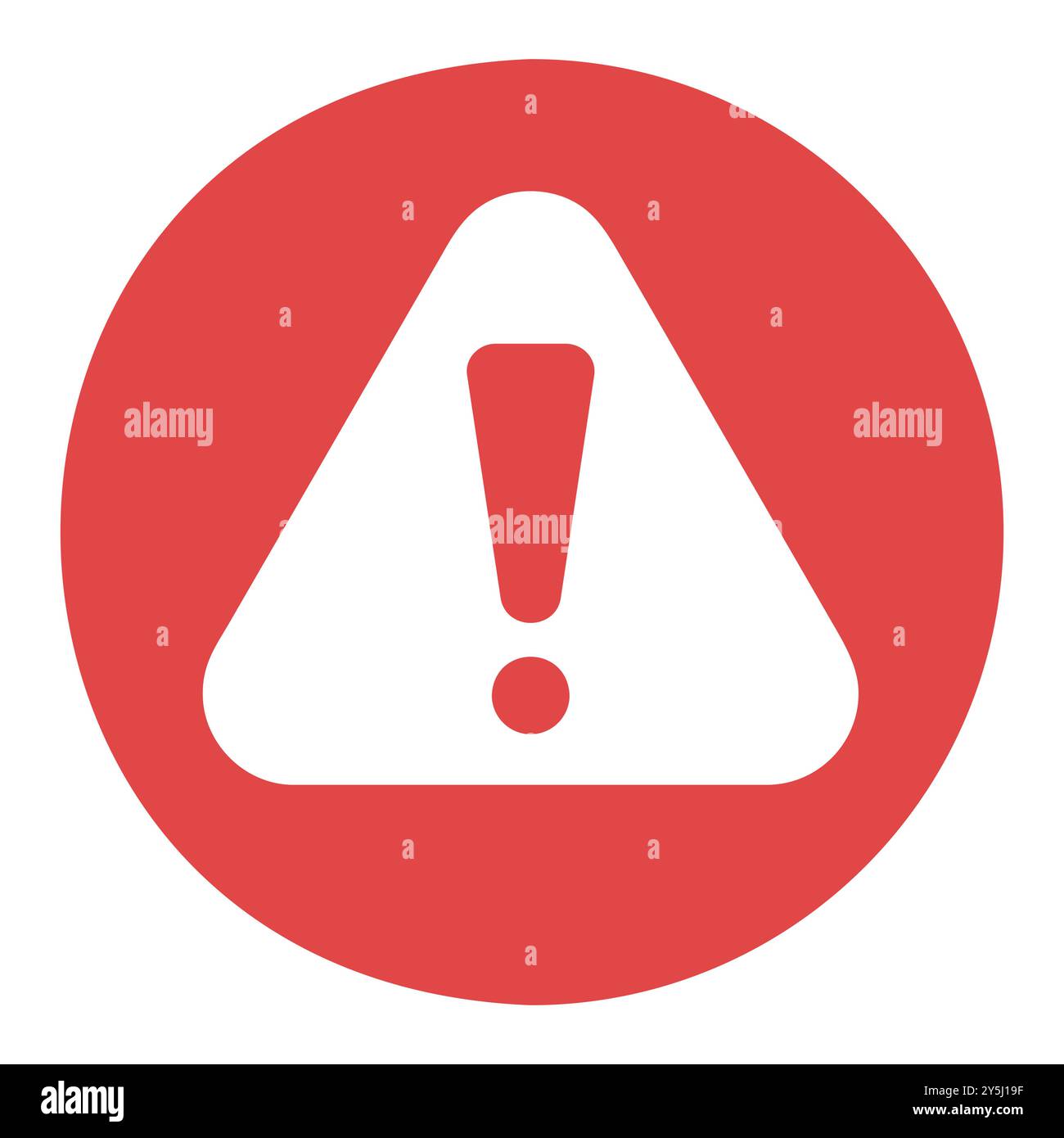 Attention sign with exclamation mark vector icon. Risk sign. Danger ...