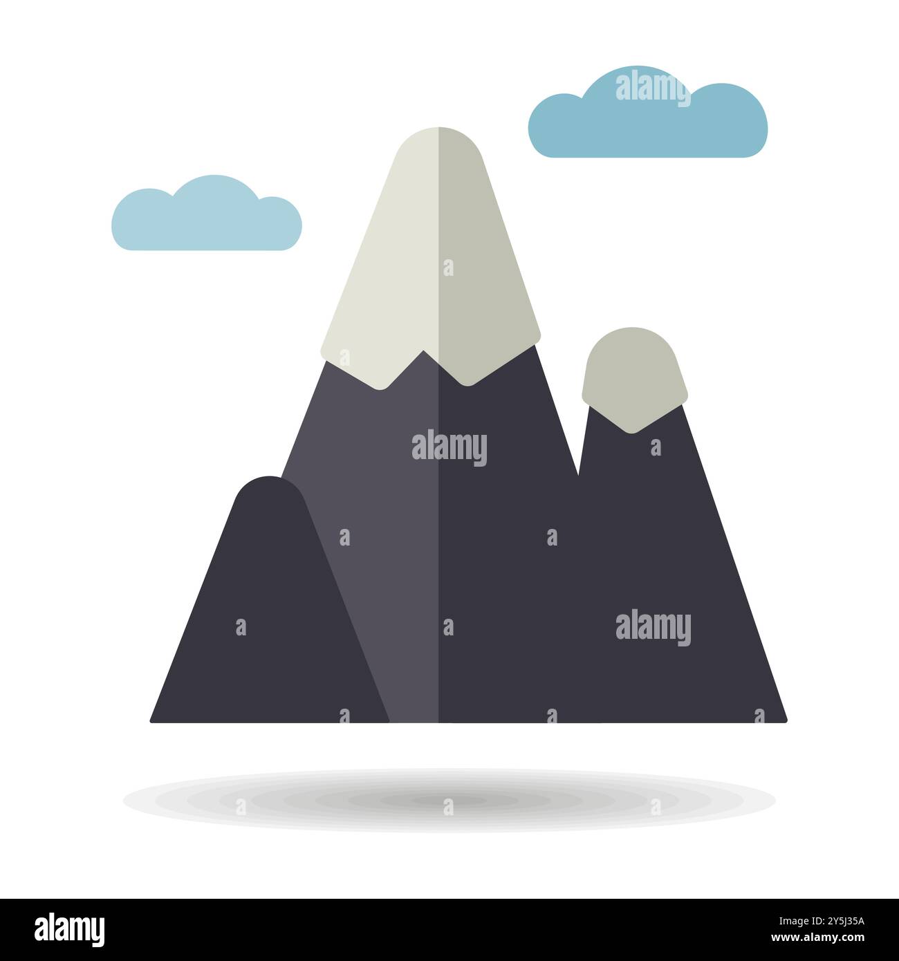 Mountains vector isolated icon. Nature sign. Graph symbol for travel ...