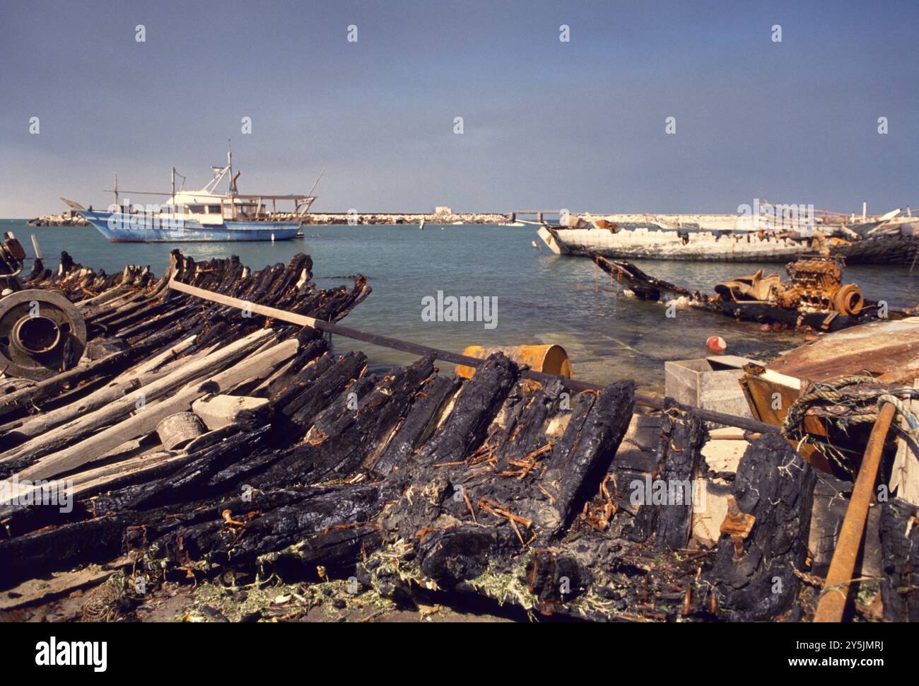 First Gulf War: 8th March 1991 Destroyed by the fleeing Iraqi Army, the ...