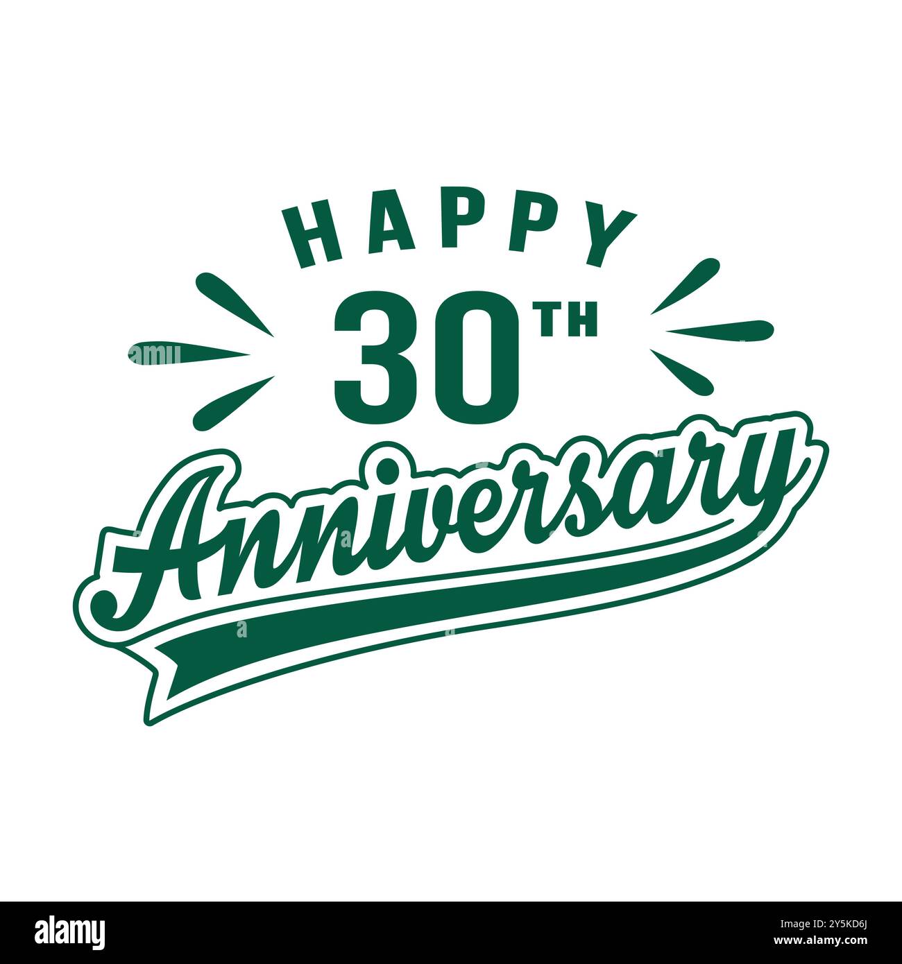Happy 30th Anniversary. 30 years anniversary design. Vector and ...