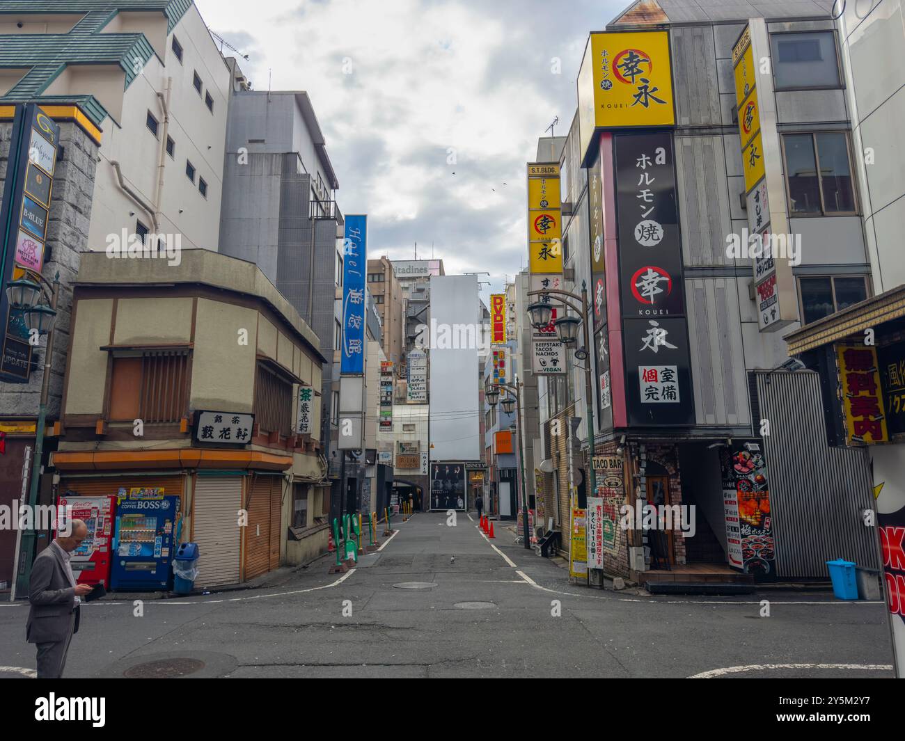 Kabukicho in the morning at Shinjuku Toho Building near