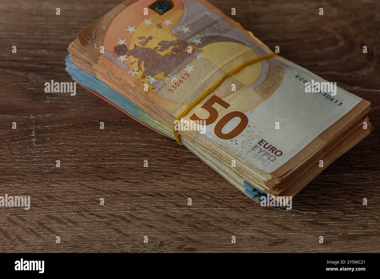 Stack of different value euro banknotes Stock Photo - Alamy
