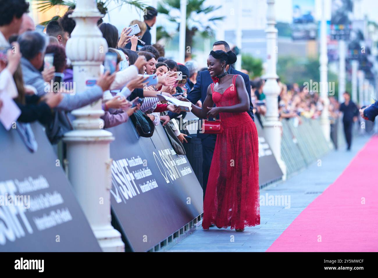 Lupita Nyong'o attended 'The Wild Robot' Red Carpet during 72nd San Sebastian International Film Festival at Victoria Eugenia Theatre on September 22, 2024 in Donostia / San Sebastian, Spain. Stock Photo
