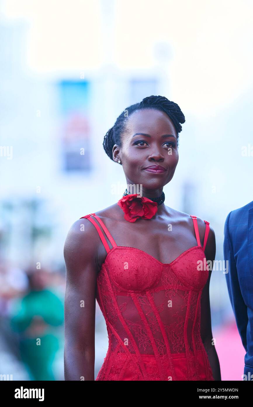 Lupita Nyong'o attended 'The Wild Robot' Red Carpet during 72nd San Sebastian International Film Festival at Victoria Eugenia Theatre on September 22, 2024 in Donostia / San Sebastian, Spain. Stock Photo