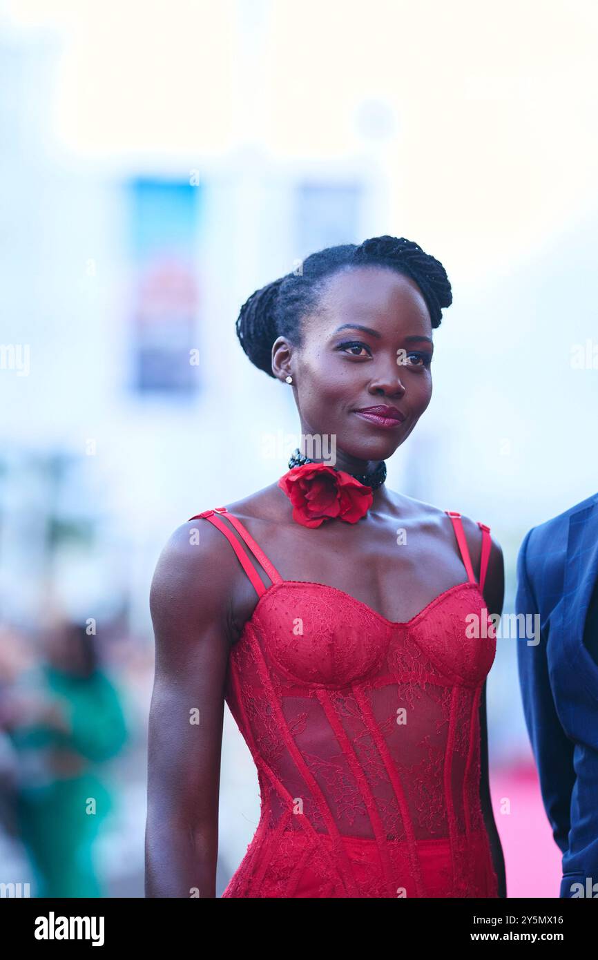 Lupita Nyong'o attended 'The Wild Robot' Red Carpet during 72nd San Sebastian International Film Festival at Victoria Eugenia Theatre on September 22, 2024 in Donostia / San Sebastian, Spain. Stock Photo