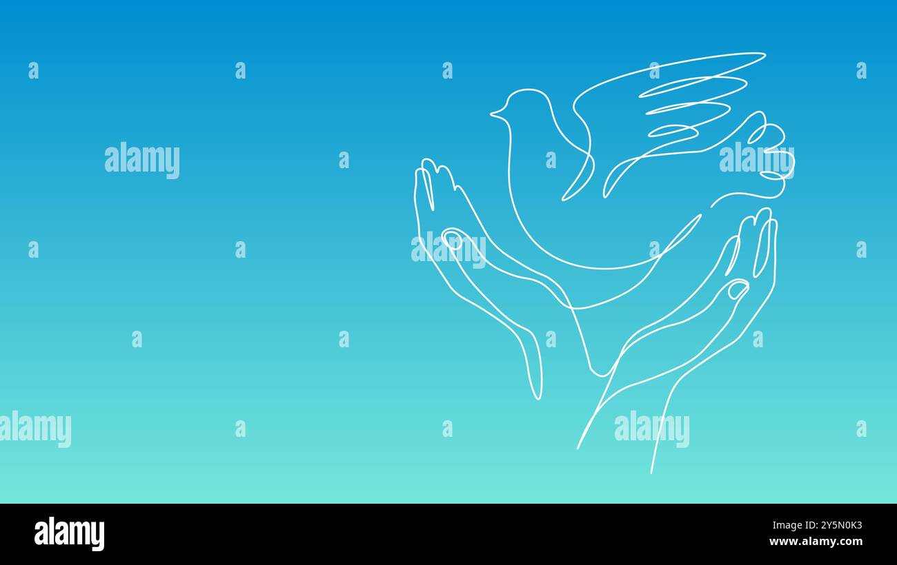 Low poly art dove of peace. World Day pigeon hope emblem against