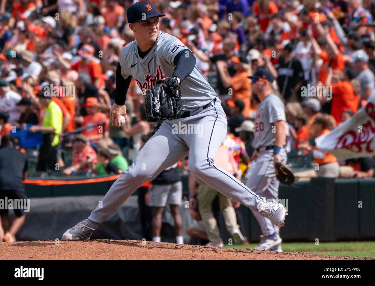 Baltimore, USA. 22nd Sep, 2024. BALTIMORE, MD - SEPTEMBER 22: Detroit Tigers pitcher Ty Madden (36) on the mound during a MLB game between the Baltimore Orioles and the Detroit Tigers, on September 22, 2024 at Oriole Park at Camden Yards, in Baltimore, Maryland. (Photo by Tony Quinn/SipaUSA) Credit: Sipa USA/Alamy Live News Stock Photo