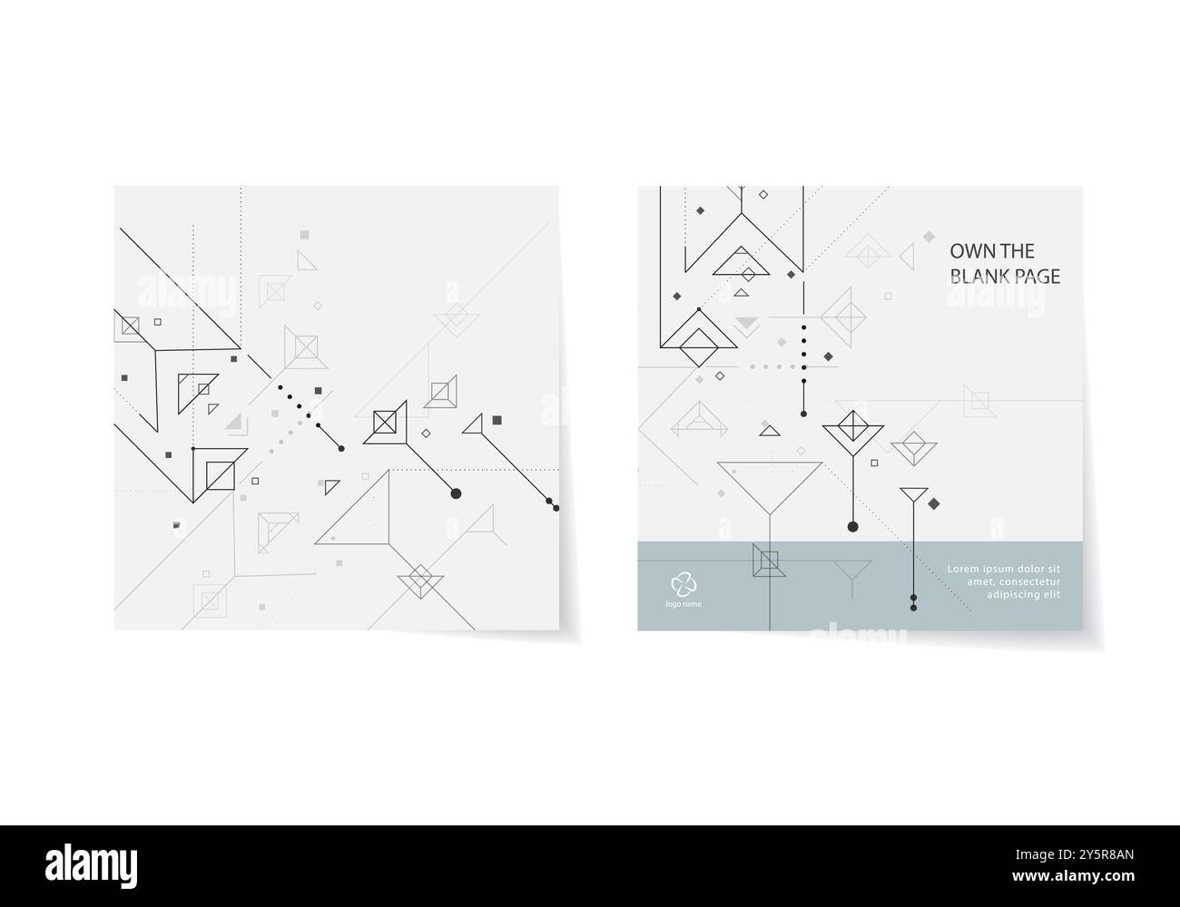 Digital technology futuristic design. Vector pattern on white background. Network communication. Big data lines Stock Vector