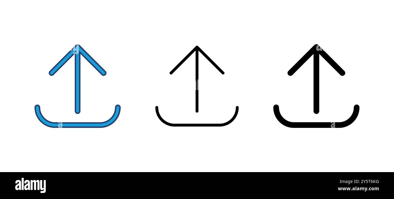 Upload icon vector. load data symbol Stock Vector