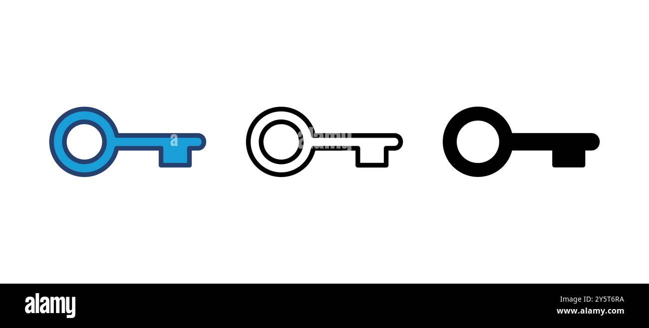 Key icon vector. Key vector icon. Key symbol Stock Vector