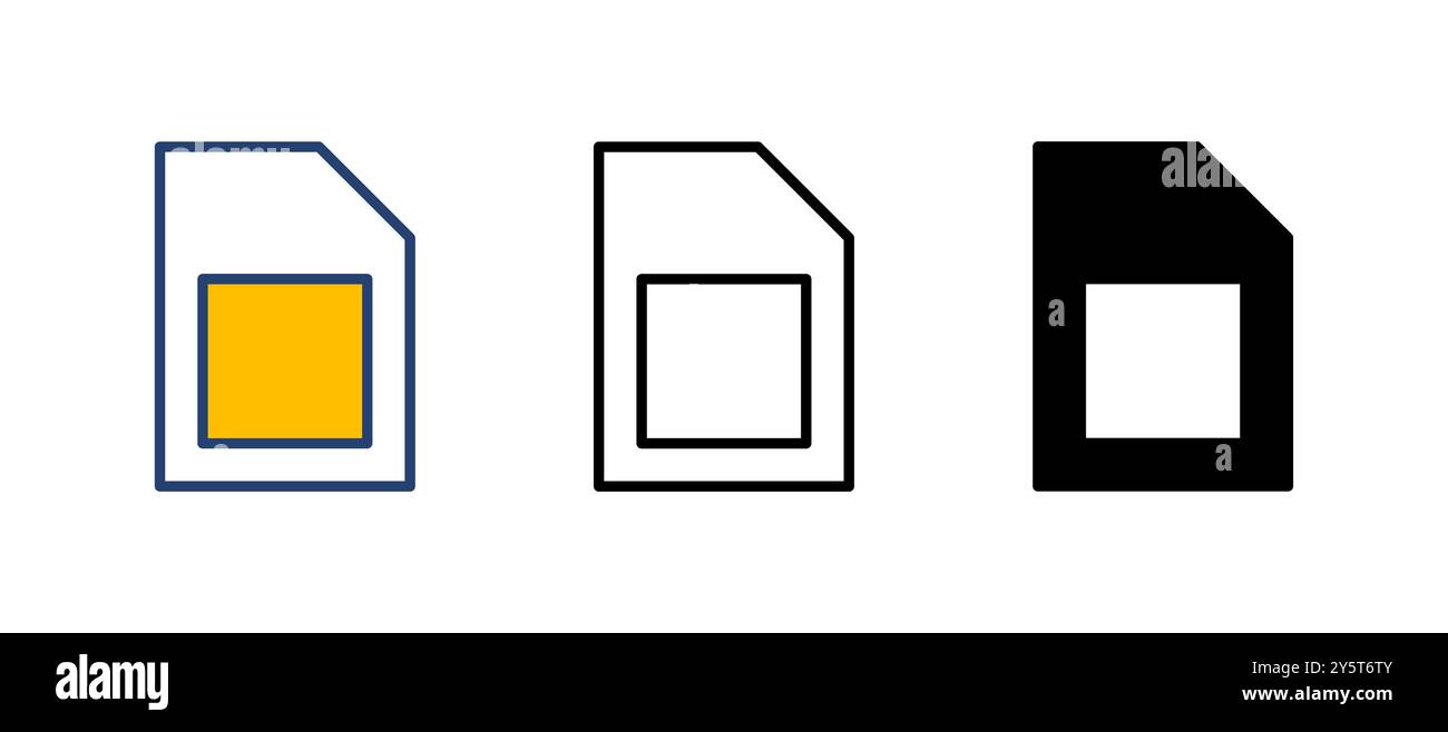 Sim card icon vector. dual sim card icon vector Stock Vector Image ...