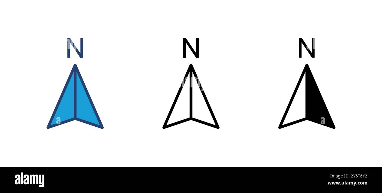 Compass icon vector. arrow compass icon vector Stock Vector