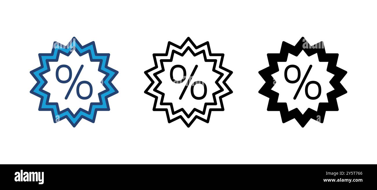 Discount icon vector. Discount tag icon. Stock Vector