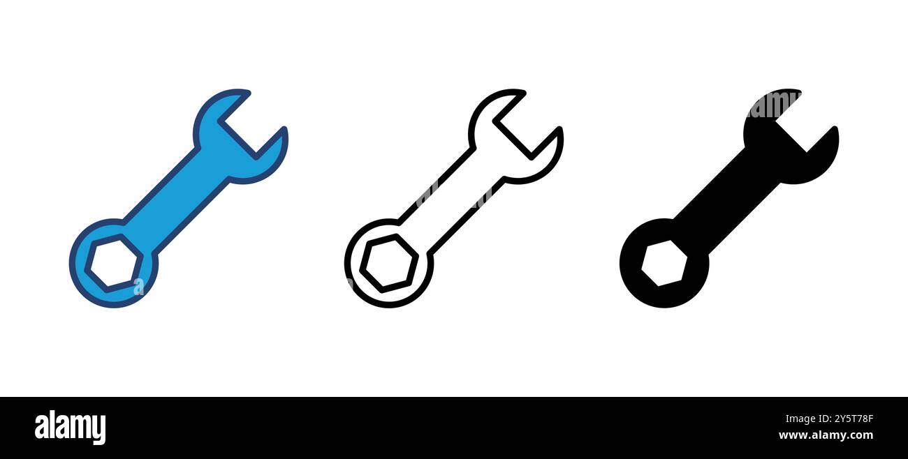 Wrench icon vector. repair icon vector. tools icon vector Stock Vector