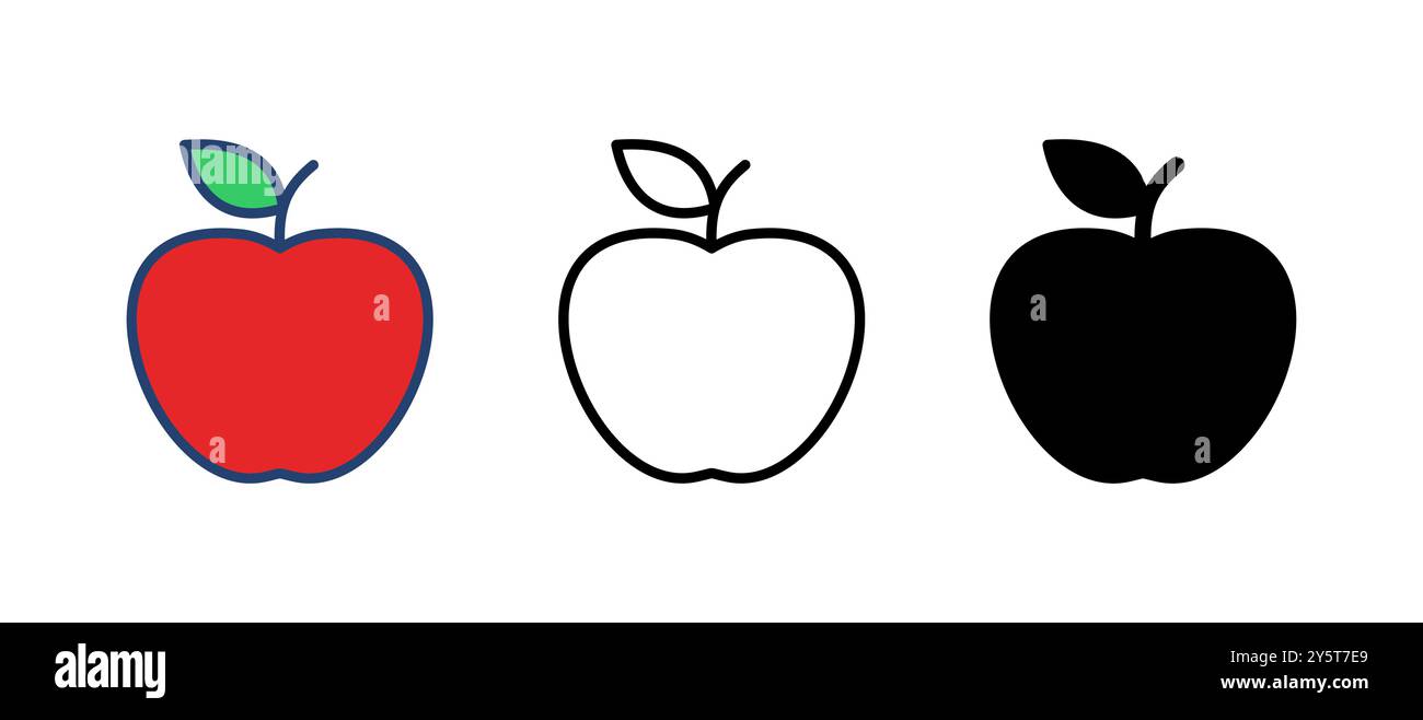 Apple icon vector. Apple vector icon. apple symbols for your web design. Stock Vector