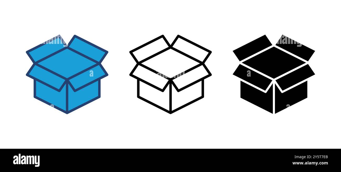 Box icon vector. box vector icon, package, parcel Stock Vector