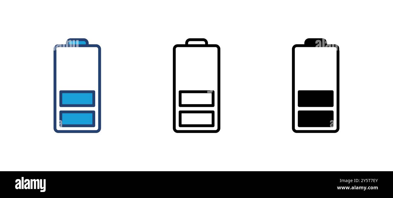Battery vector icon. battery charge level. battery Charging icon Stock Vector