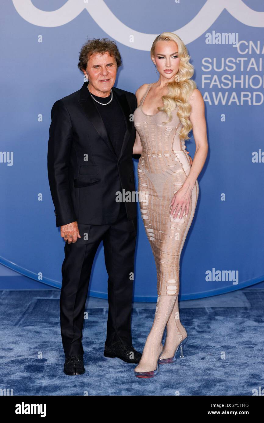 Renzo Rosso, Christine Quinn attend the CNMI Sustainable Fashion