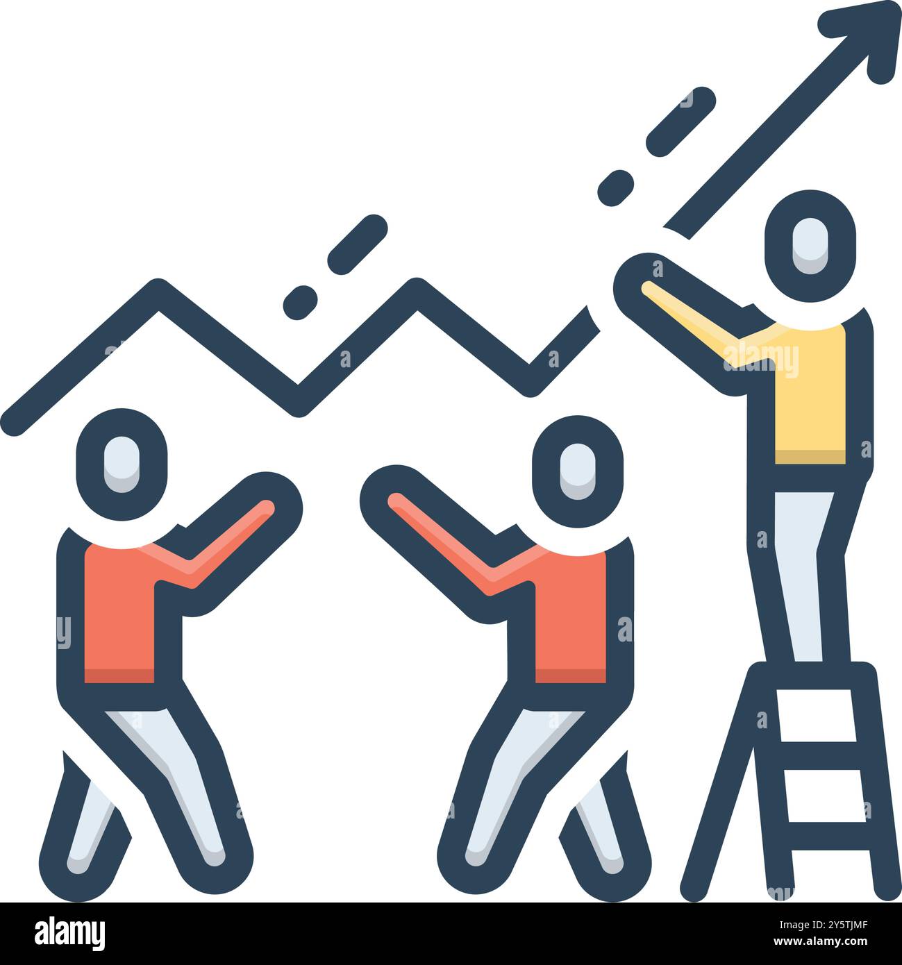 Icon for teamwork, finance Stock Vector