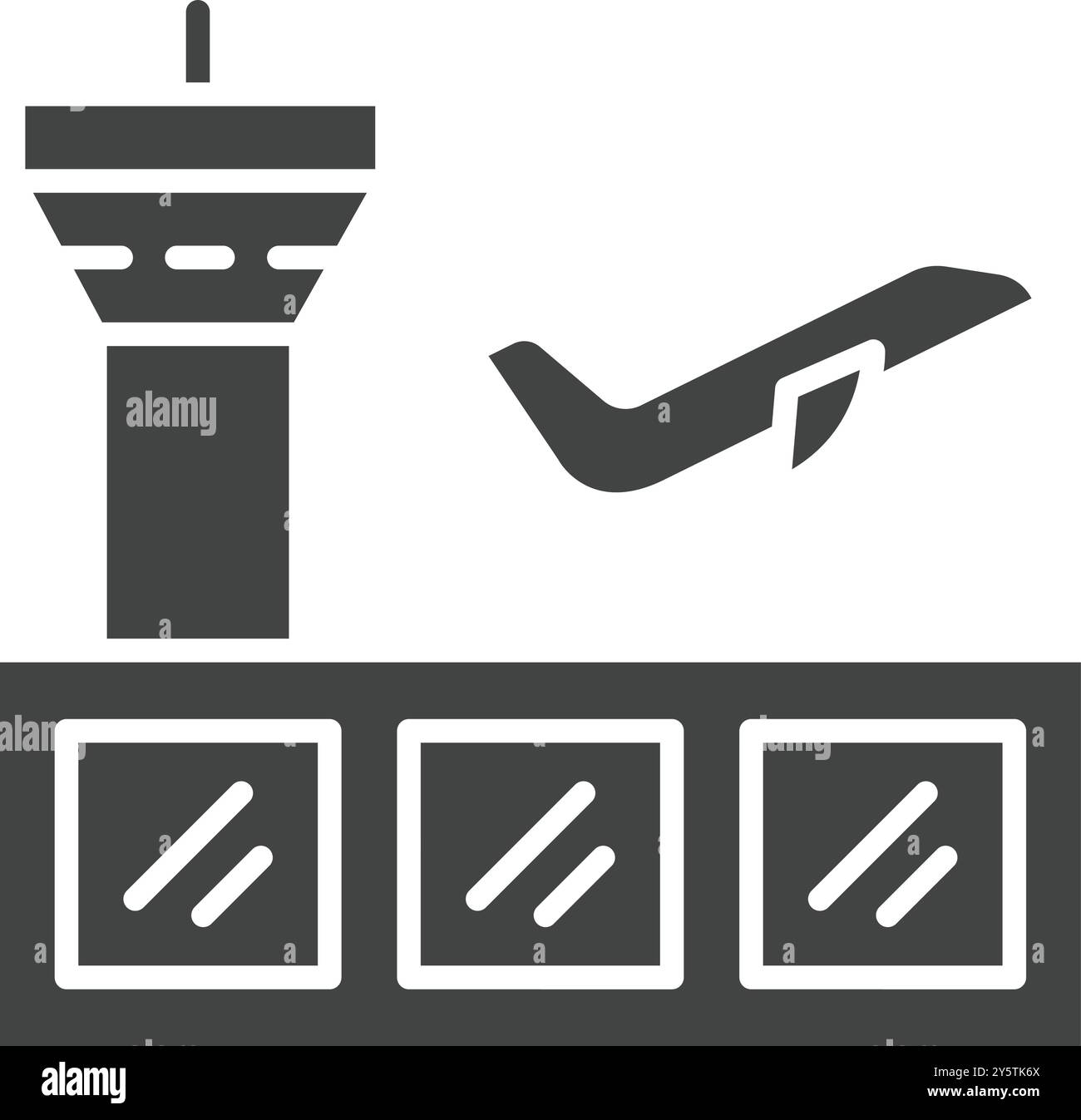 Airport icon vector image. Suitable for mobile application web application and print media. Stock Vector