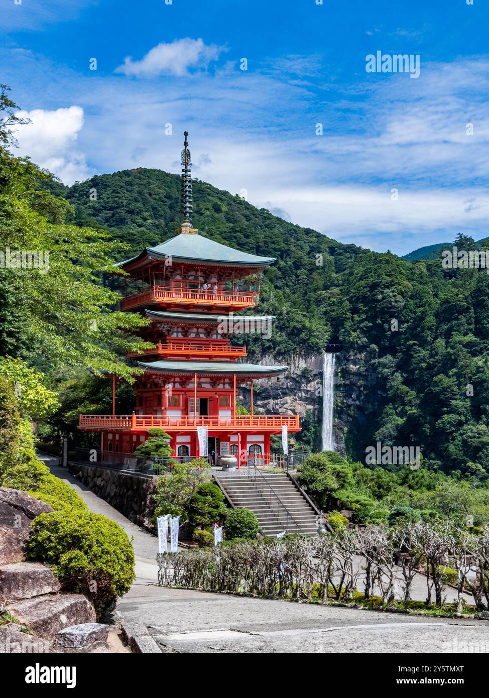 Seiganto-ji temple near Nachi Falls in Wakayama, Japan Stock Photo