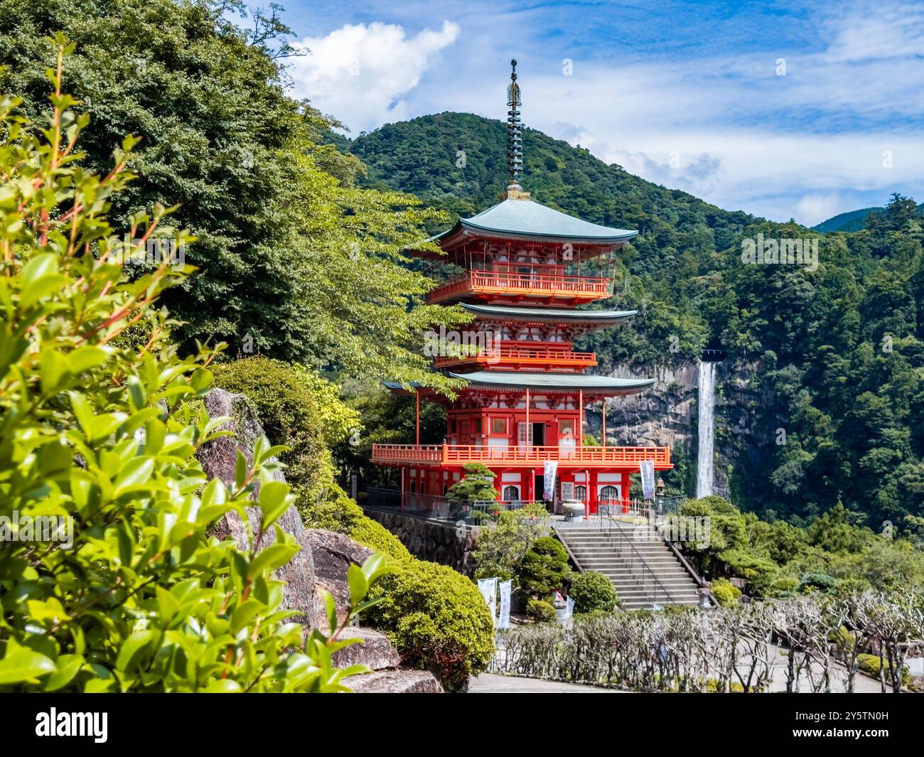 Seiganto-ji temple near Nachi Falls in Wakayama, Japan Stock Photo