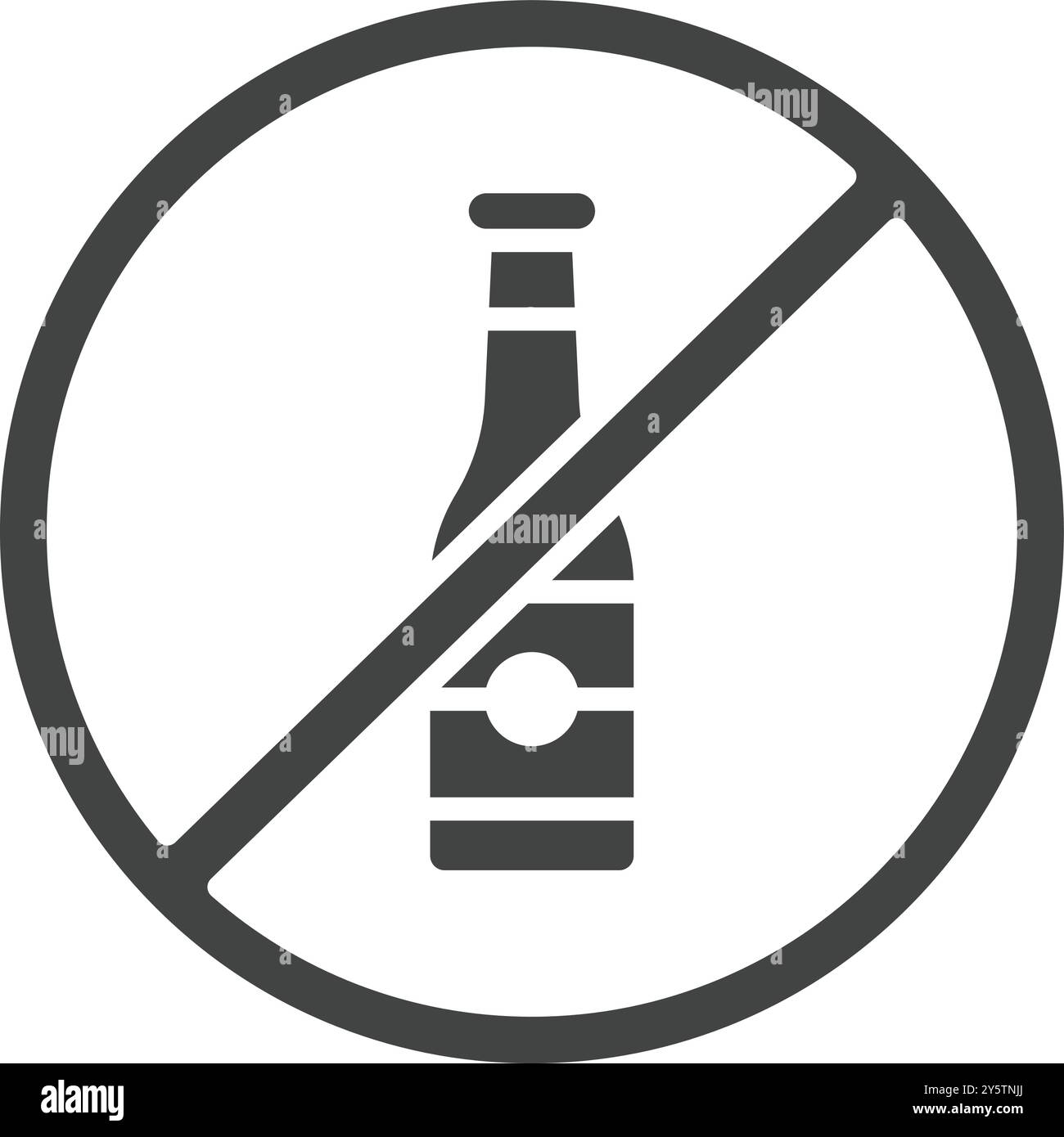 No Alcohol icon vector image. Suitable for mobile application web application and print media. Stock Vector