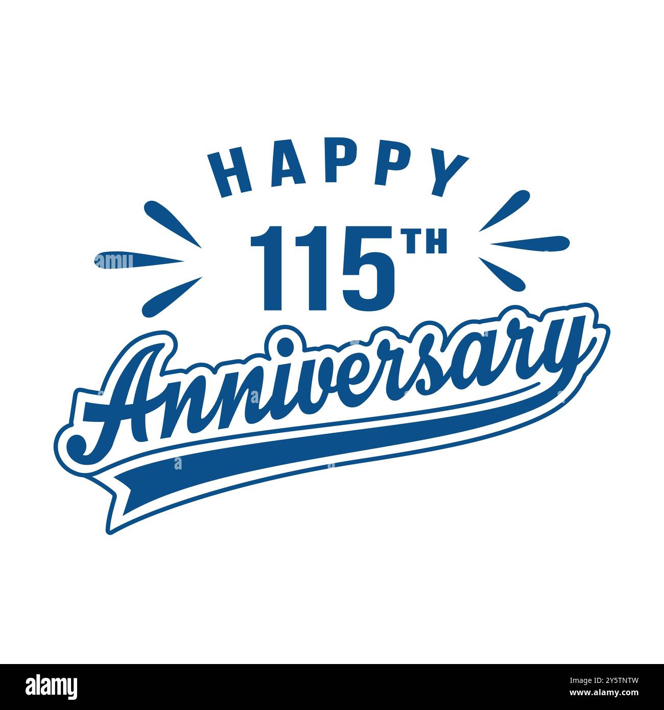 Happy 115th Anniversary. 115 years anniversary design. Vector and ...