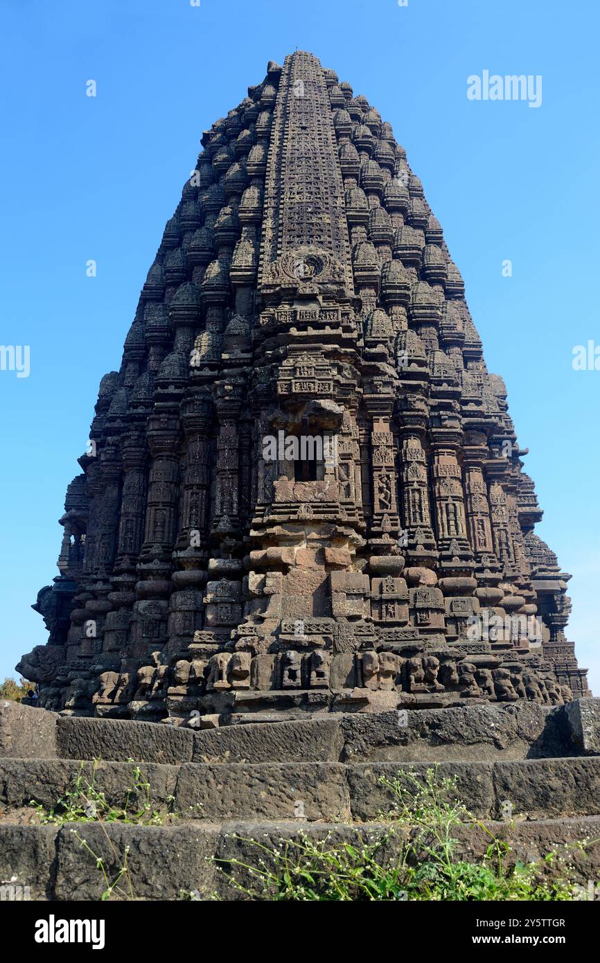 Partial view of Gondeshwar Temple, Sinnar, near Nashik, Maharashtra, India Stock Photo