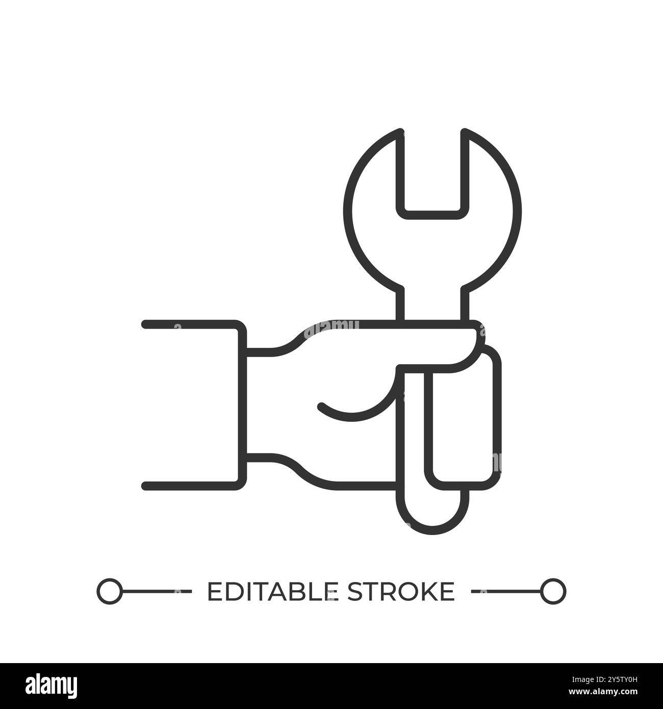 Repair service workshop concept Black and White Stock Photos & Images ...