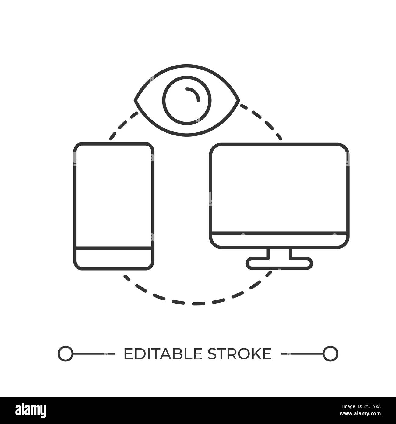 Digital surveillance linear icon Stock Vector Image & Art - Alamy