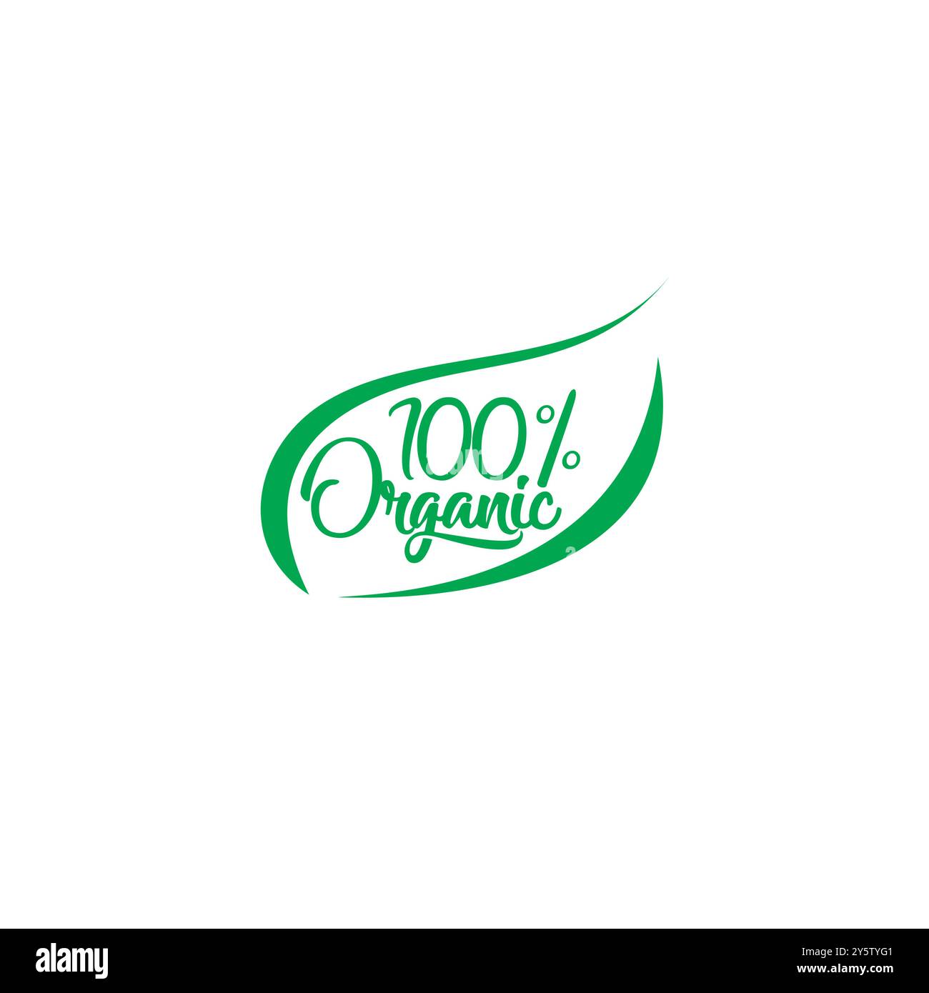 100 Percent Organic Food Logo Vector. Nature Vector Stock Vector Image ...