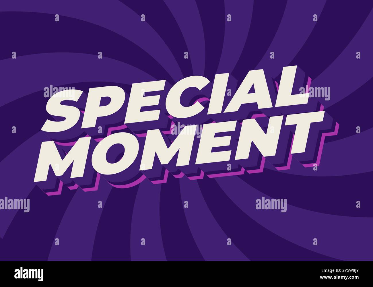 Special moment. Text effect design in 3D look with modern colors Stock ...