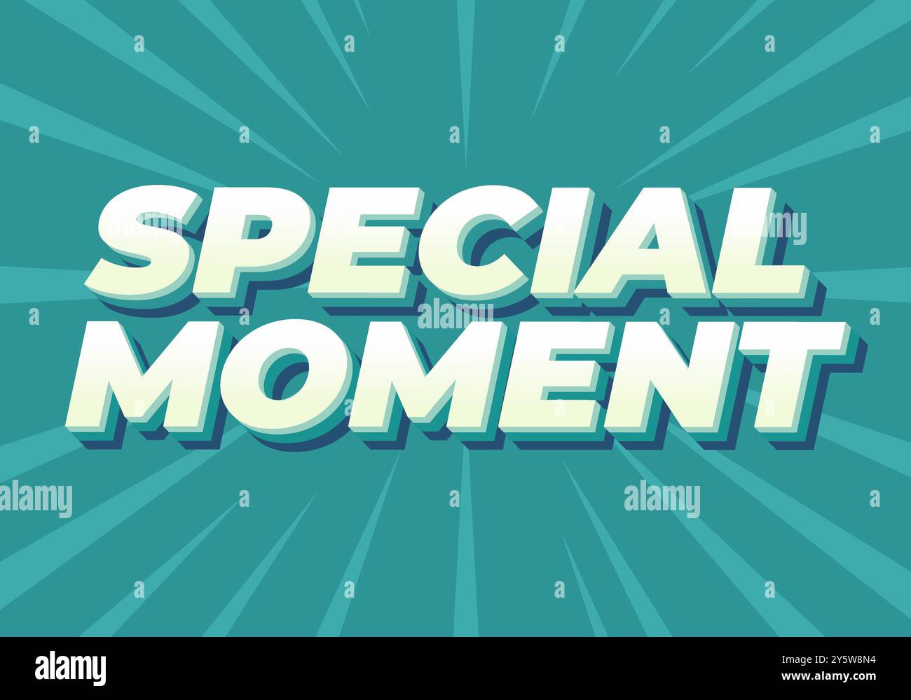 Special moment. Text effect design in 3D look with modern colors Stock ...