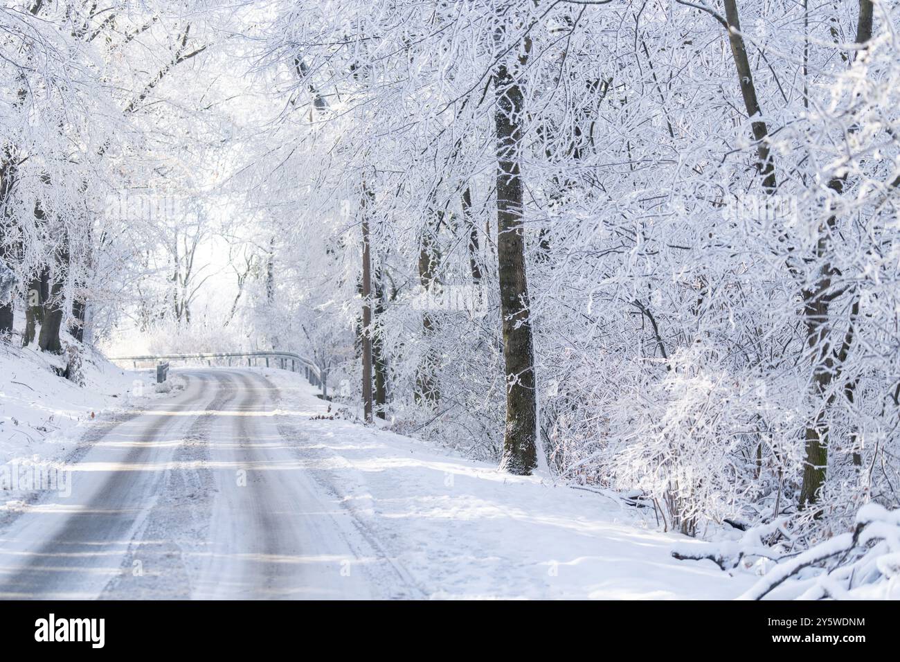 Frost covered road hi-res stock photography and images - Alamy