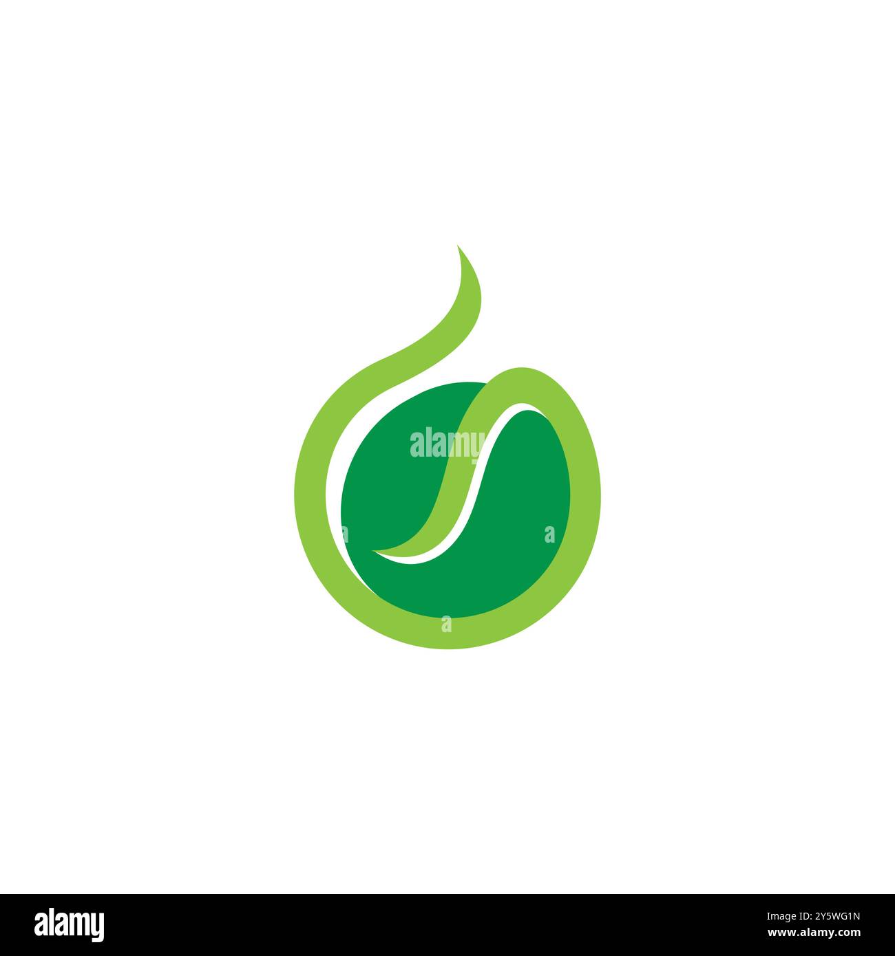 letter g green seed sprout simple logo vector Stock Vector