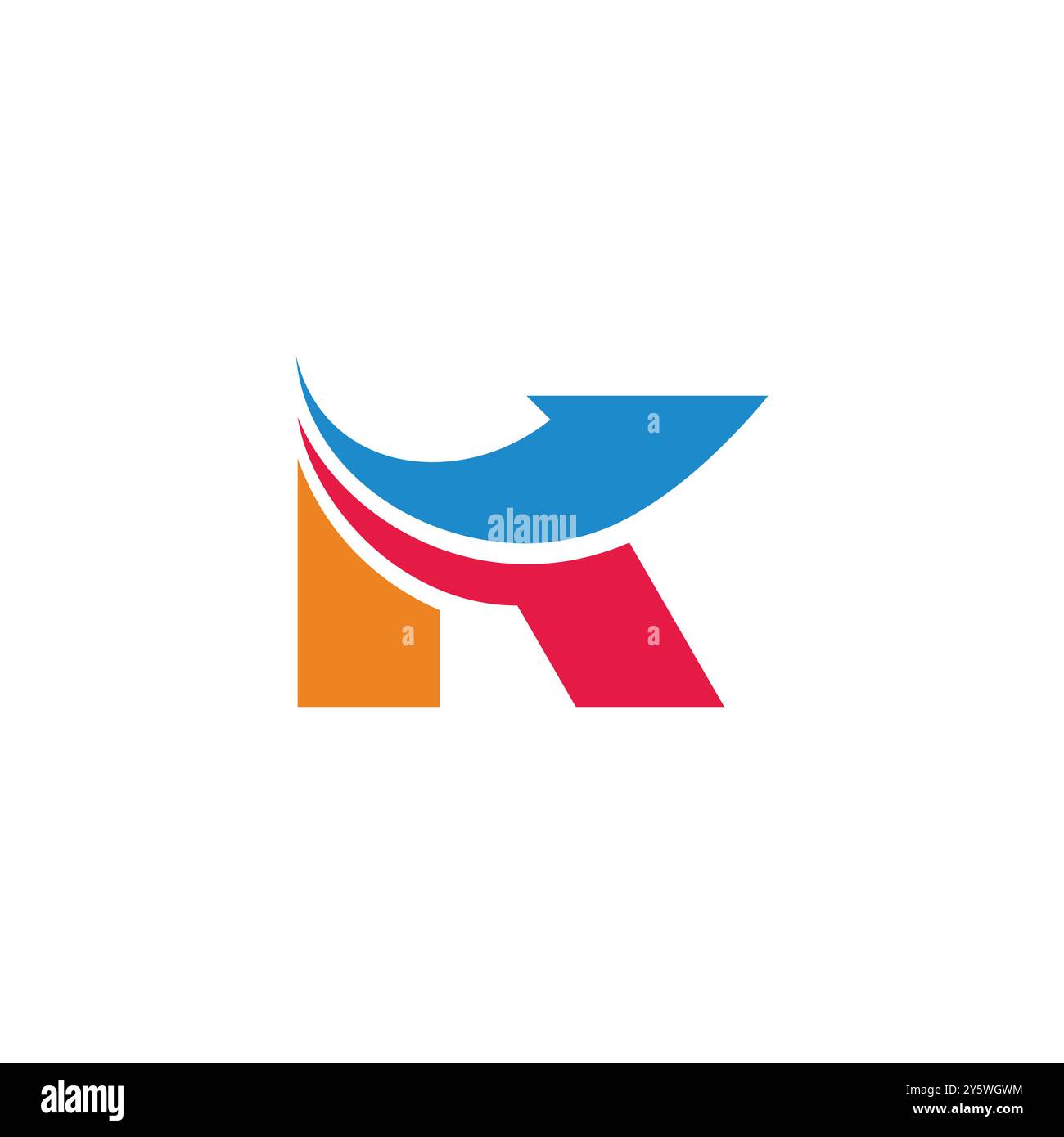 letter k tricolors colorful arrow fast logo vector Stock Vector Image ...