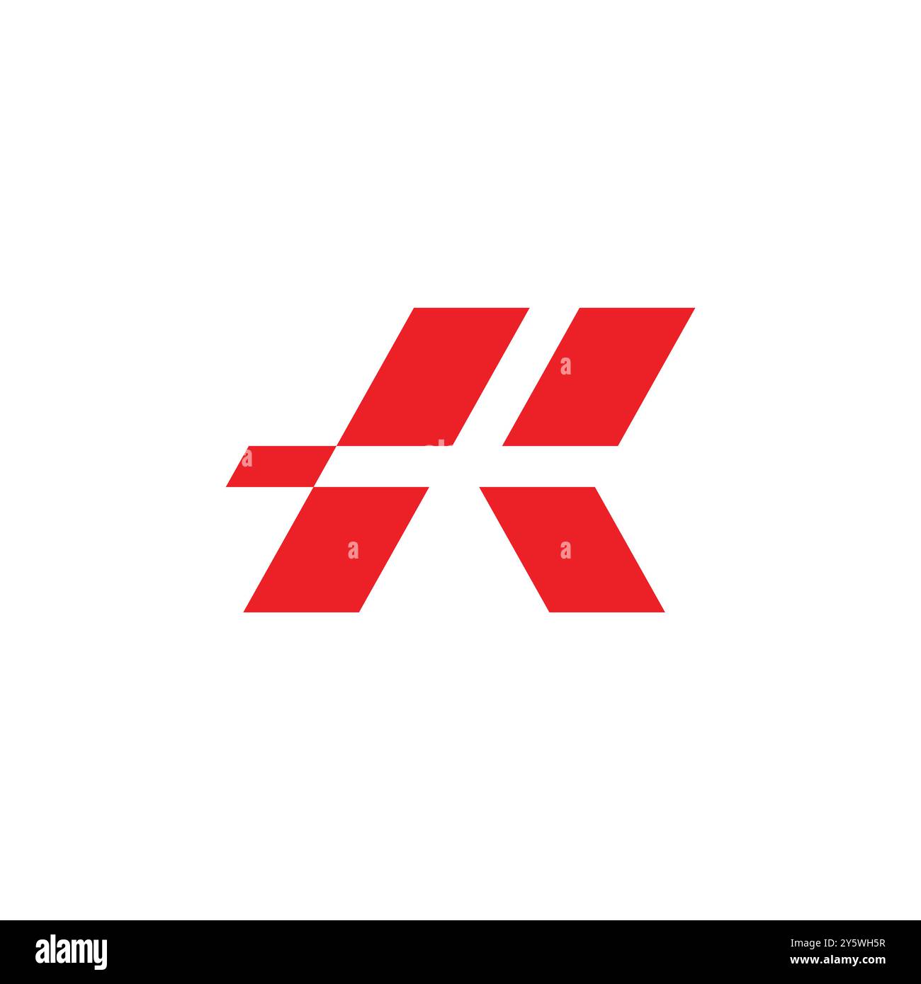 letter hk bullet  motion geometric logo vector Stock Vector