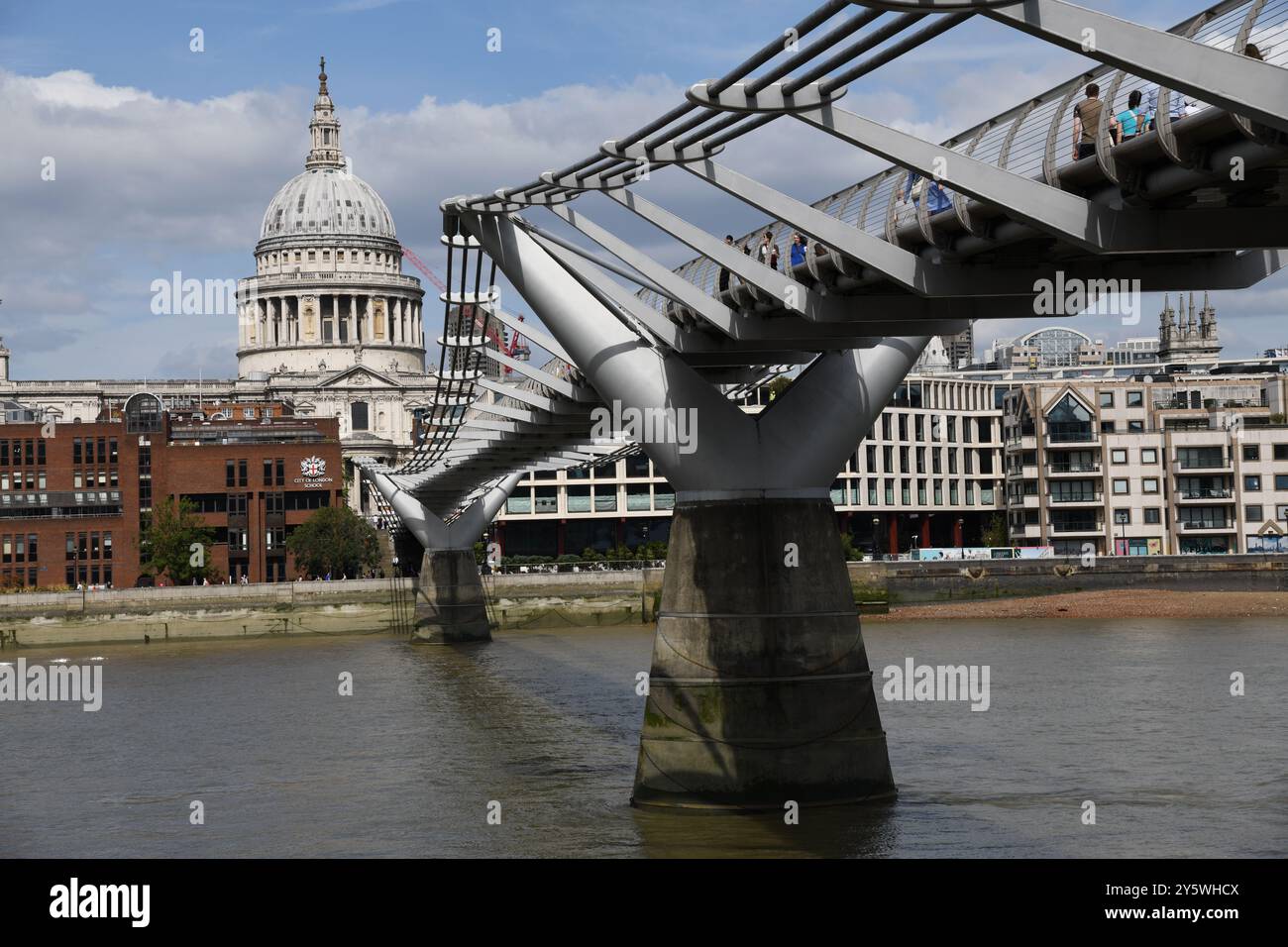 London Millennium Footbridge Stock Photo