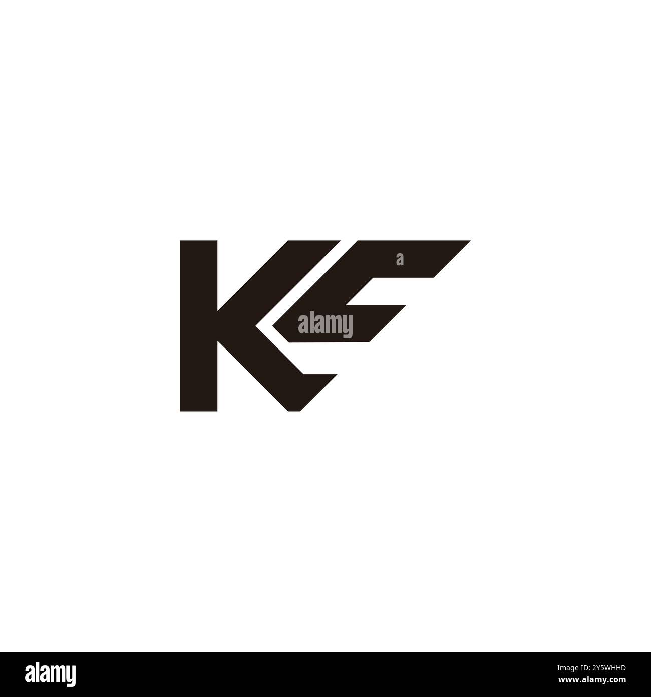 letter kc simple stripes geometric logo vector Stock Vector