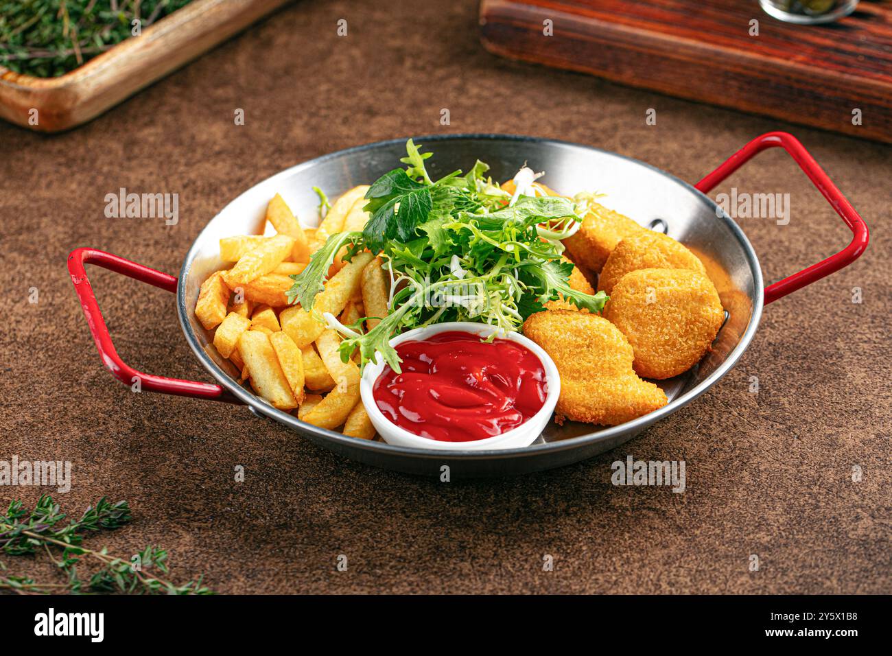 Pan of deep fried appetizers Stock Photo - Alamy