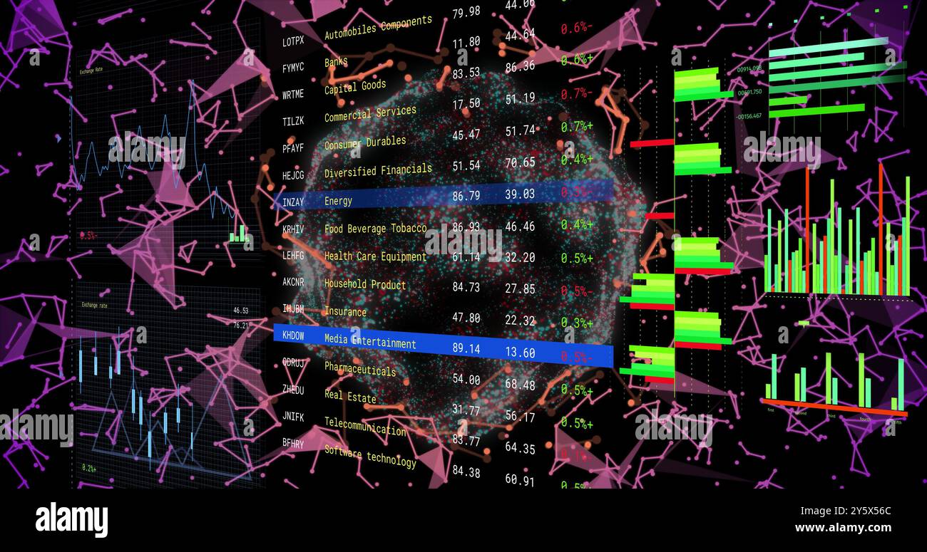 Data processing digital network connections hi-res stock photography ...