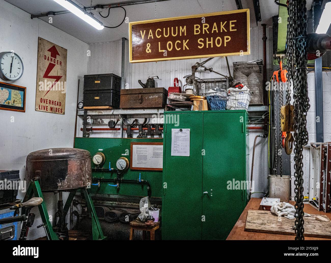 Work and storeroom at the Ropley engineering works on the Watercress ...