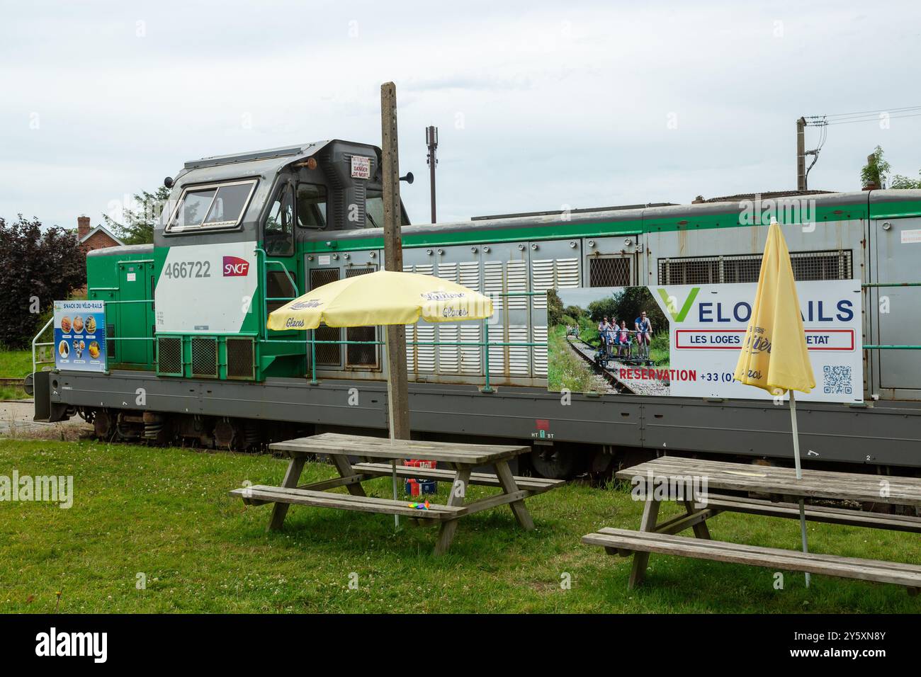 The old Train station at Les Loges, Normandy, France Stock Photo