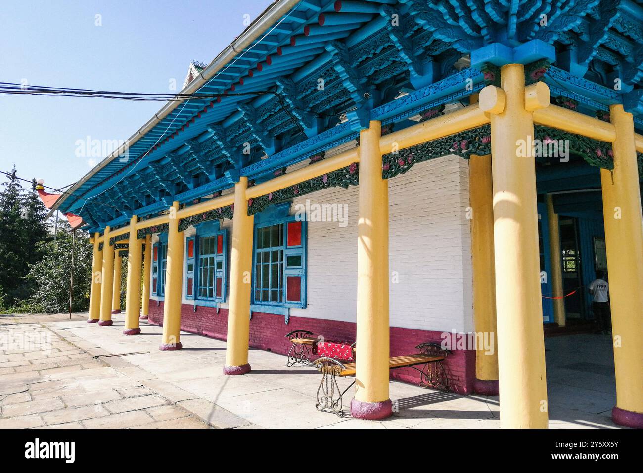 Kyrgyzstan, Karakol, Dungan mosque Stock Photo