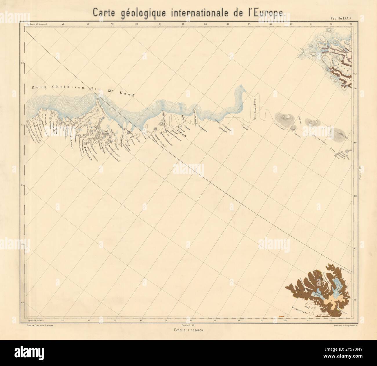 Map of iceland and greenland hi-res stock photography and images - Alamy