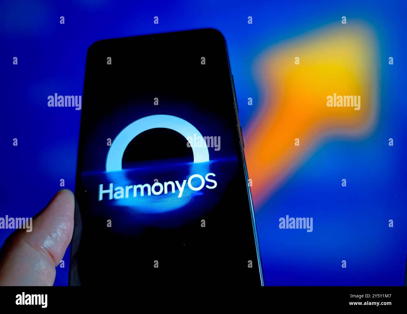 SUQIAN, CHINA - SEPTEMBER 23, 2024 - Illustration Huawei Harmony OS ...
