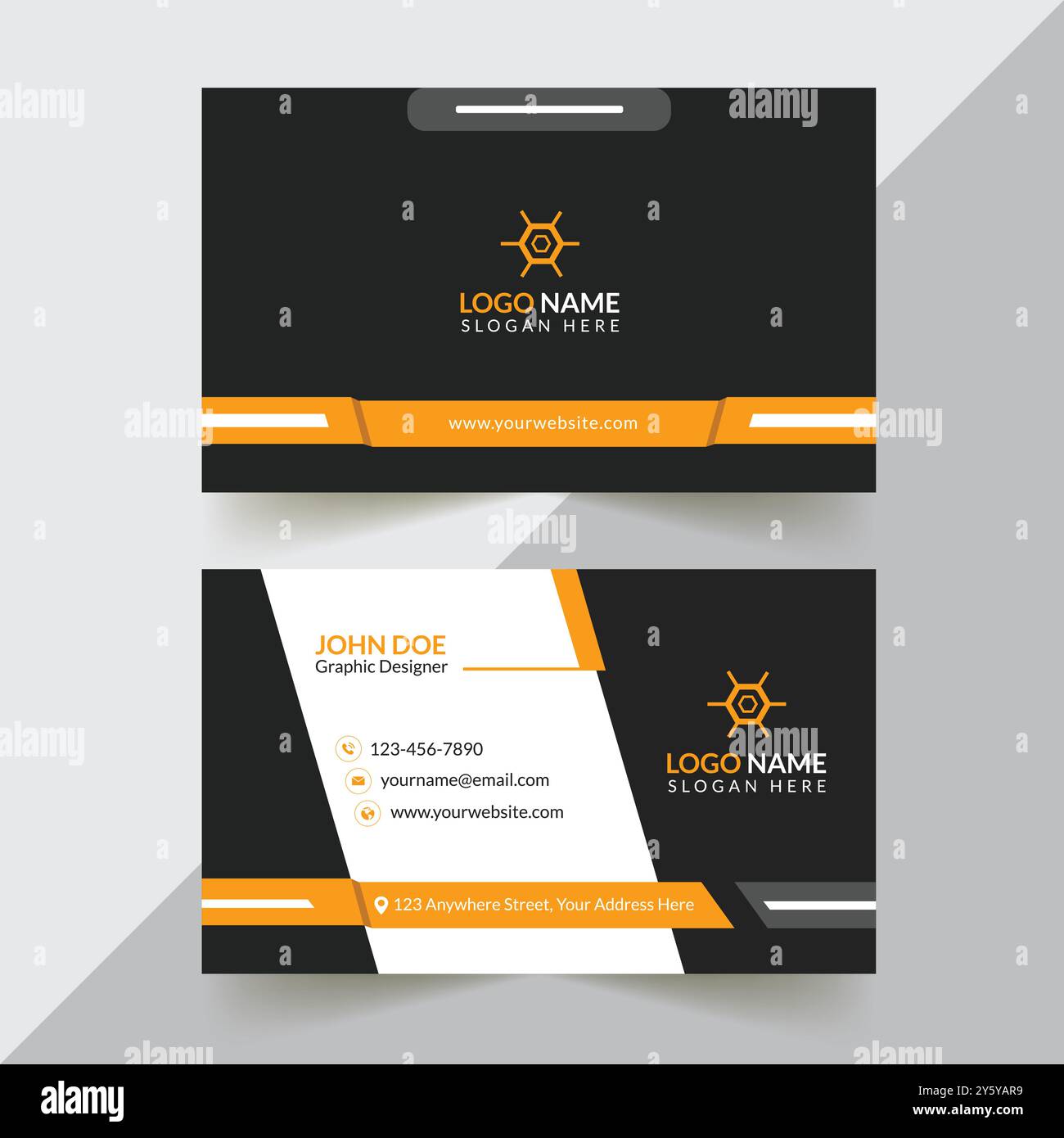 Corporate Business Card Design Stock Vector