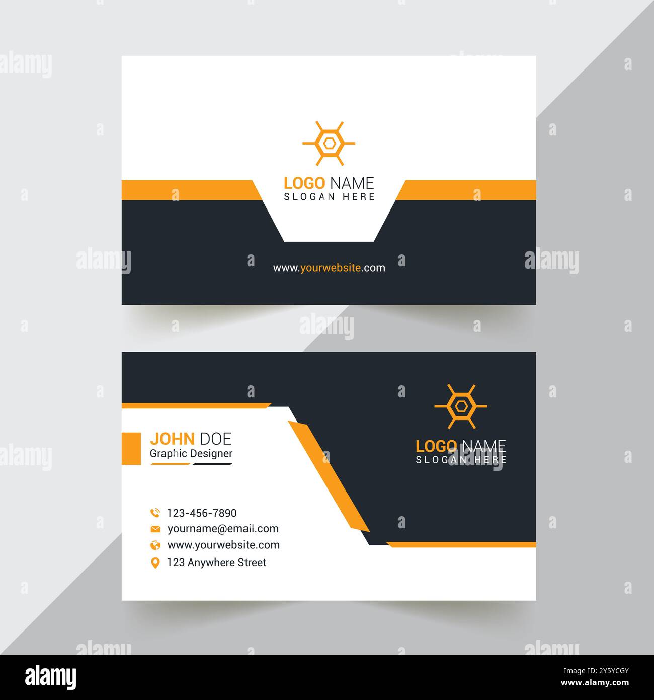 Corporate Business Card Design Stock Vector